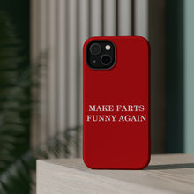 DistinctInk Tough Case for Apple iPhone, Compatible with MagSafe Charging - Make Farts Funny Again