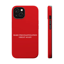 DistinctInk Tough Case for Apple iPhone, Compatible with MagSafe Charging - Make Procrastination Great Again