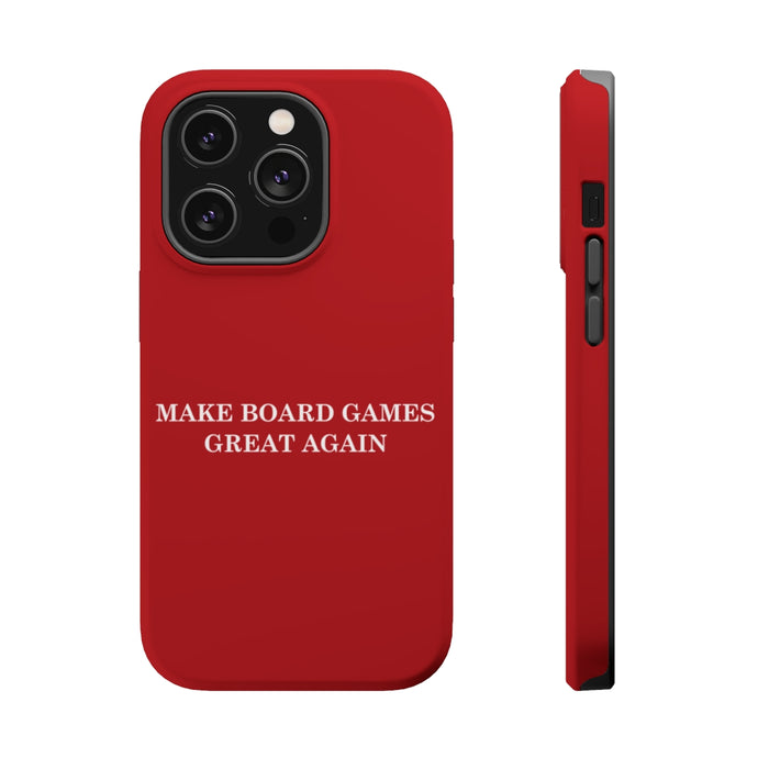 DistinctInk Tough Case for Apple iPhone, Compatible with MagSafe Charging - Make Board Games Great Again
