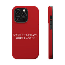 DistinctInk Tough Case for Apple iPhone, Compatible with MagSafe Charging - Make Silly Hats Great Again