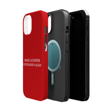 DistinctInk Tough Case for Apple iPhone, Compatible with MagSafe Charging - Make Laughter Contagious Again