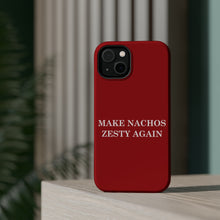 DistinctInk Tough Case for Apple iPhone, Compatible with MagSafe Charging - Make Nachos Zesty Again