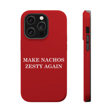 DistinctInk Tough Case for Apple iPhone, Compatible with MagSafe Charging - Make Nachos Zesty Again