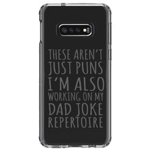 DistinctInk® Clear Shockproof Hybrid Case for Apple iPhone / Samsung Galaxy / Google Pixel - Not Just Puns I'm Also Working Dad Joke
