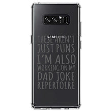 DistinctInk® Clear Shockproof Hybrid Case for Apple iPhone / Samsung Galaxy / Google Pixel - Not Just Puns I'm Also Working Dad Joke