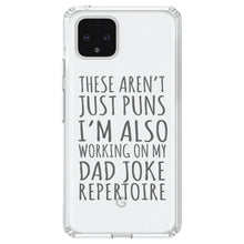 DistinctInk® Clear Shockproof Hybrid Case for Apple iPhone / Samsung Galaxy / Google Pixel - Not Just Puns I'm Also Working Dad Joke