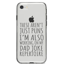 DistinctInk® Clear Shockproof Hybrid Case for Apple iPhone / Samsung Galaxy / Google Pixel - Not Just Puns I'm Also Working Dad Joke