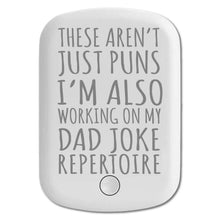 DistinctInk Magnetic Battery Pack, Wireless Portable Charger with USB-C Cable, Compatible with MagSafe iPhone 14 / 13 / 12 Series - Not Just Puns I'm Also Working Dad Joke