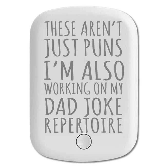 DistinctInk Magnetic Battery Pack, Wireless Portable Charger with USB-C Cable, Compatible with MagSafe iPhone 14 / 13 / 12 Series - Not Just Puns I'm Also Working Dad Joke