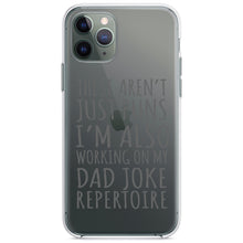 DistinctInk® Clear Shockproof Hybrid Case for Apple iPhone / Samsung Galaxy / Google Pixel - Not Just Puns I'm Also Working Dad Joke