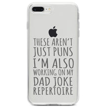 DistinctInk® Clear Shockproof Hybrid Case for Apple iPhone / Samsung Galaxy / Google Pixel - Not Just Puns I'm Also Working Dad Joke