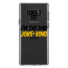 DistinctInk® Clear Shockproof Hybrid Case for Apple iPhone / Samsung Galaxy / Google Pixel - I'm the Dad Joke-King (Get-It?)