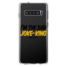 DistinctInk® Clear Shockproof Hybrid Case for Apple iPhone / Samsung Galaxy / Google Pixel - I'm the Dad Joke-King (Get-It?)
