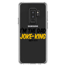 DistinctInk® Clear Shockproof Hybrid Case for Apple iPhone / Samsung Galaxy / Google Pixel - I'm the Dad Joke-King (Get-It?)