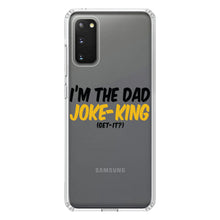 DistinctInk® Clear Shockproof Hybrid Case for Apple iPhone / Samsung Galaxy / Google Pixel - I'm the Dad Joke-King (Get-It?)