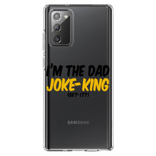 DistinctInk® Clear Shockproof Hybrid Case for Apple iPhone / Samsung Galaxy / Google Pixel - I'm the Dad Joke-King (Get-It?)