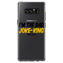 DistinctInk® Clear Shockproof Hybrid Case for Apple iPhone / Samsung Galaxy / Google Pixel - I'm the Dad Joke-King (Get-It?)