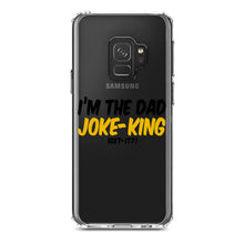 DistinctInk® Clear Shockproof Hybrid Case for Apple iPhone / Samsung Galaxy / Google Pixel - I'm the Dad Joke-King (Get-It?)