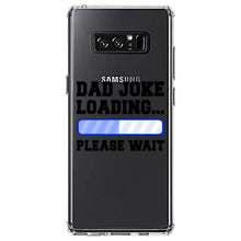 DistinctInk® Clear Shockproof Hybrid Case for Apple iPhone / Samsung Galaxy / Google Pixel - Dad Joke Loading Please Wait - Blue