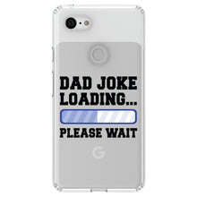 DistinctInk® Clear Shockproof Hybrid Case for Apple iPhone / Samsung Galaxy / Google Pixel - Dad Joke Loading Please Wait - Blue
