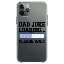 DistinctInk® Clear Shockproof Hybrid Case for Apple iPhone / Samsung Galaxy / Google Pixel - Dad Joke Loading Please Wait - Blue