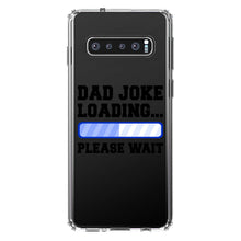 DistinctInk® Clear Shockproof Hybrid Case for Apple iPhone / Samsung Galaxy / Google Pixel - Dad Joke Loading Please Wait - Blue
