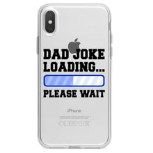 DistinctInk® Clear Shockproof Hybrid Case for Apple iPhone / Samsung Galaxy / Google Pixel - Dad Joke Loading Please Wait - Blue