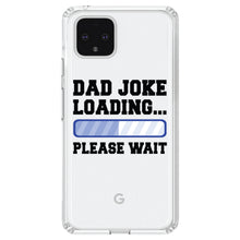 DistinctInk® Clear Shockproof Hybrid Case for Apple iPhone / Samsung Galaxy / Google Pixel - Dad Joke Loading Please Wait - Blue