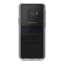 DistinctInk® Clear Shockproof Hybrid Case for Apple iPhone / Samsung Galaxy / Google Pixel - Reasons To Date Me: No One Will Steal Me