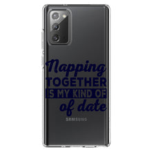 DistinctInk® Clear Shockproof Hybrid Case for Apple iPhone / Samsung Galaxy / Google Pixel - Napping Together is My Kind of Date