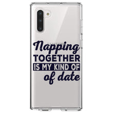DistinctInk® Clear Shockproof Hybrid Case for Apple iPhone / Samsung Galaxy / Google Pixel - Napping Together is My Kind of Date