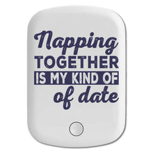 DistinctInk Magnetic Battery Pack, Wireless Portable Charger with USB-C Cable, Compatible with MagSafe iPhone 14 / 13 / 12 Series - Napping Together is My Kind of Date