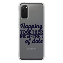 DistinctInk® Clear Shockproof Hybrid Case for Apple iPhone / Samsung Galaxy / Google Pixel - Napping Together is My Kind of Date