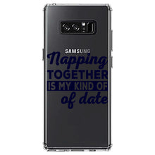 DistinctInk® Clear Shockproof Hybrid Case for Apple iPhone / Samsung Galaxy / Google Pixel - Napping Together is My Kind of Date