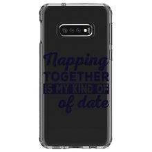 DistinctInk® Clear Shockproof Hybrid Case for Apple iPhone / Samsung Galaxy / Google Pixel - Napping Together is My Kind of Date
