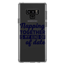 DistinctInk® Clear Shockproof Hybrid Case for Apple iPhone / Samsung Galaxy / Google Pixel - Napping Together is My Kind of Date