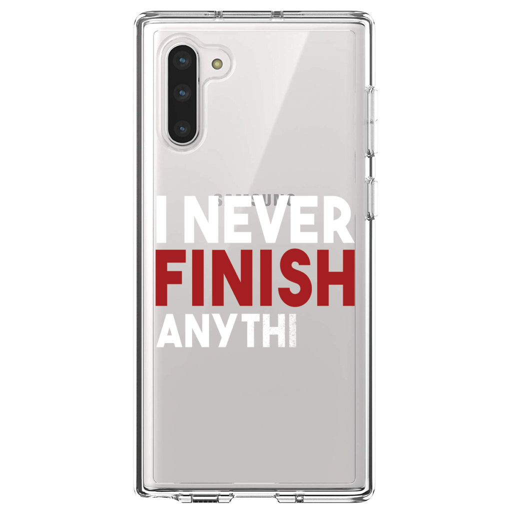 I Never Finish Anythi Clear Shockproof iPhone Case, view 9