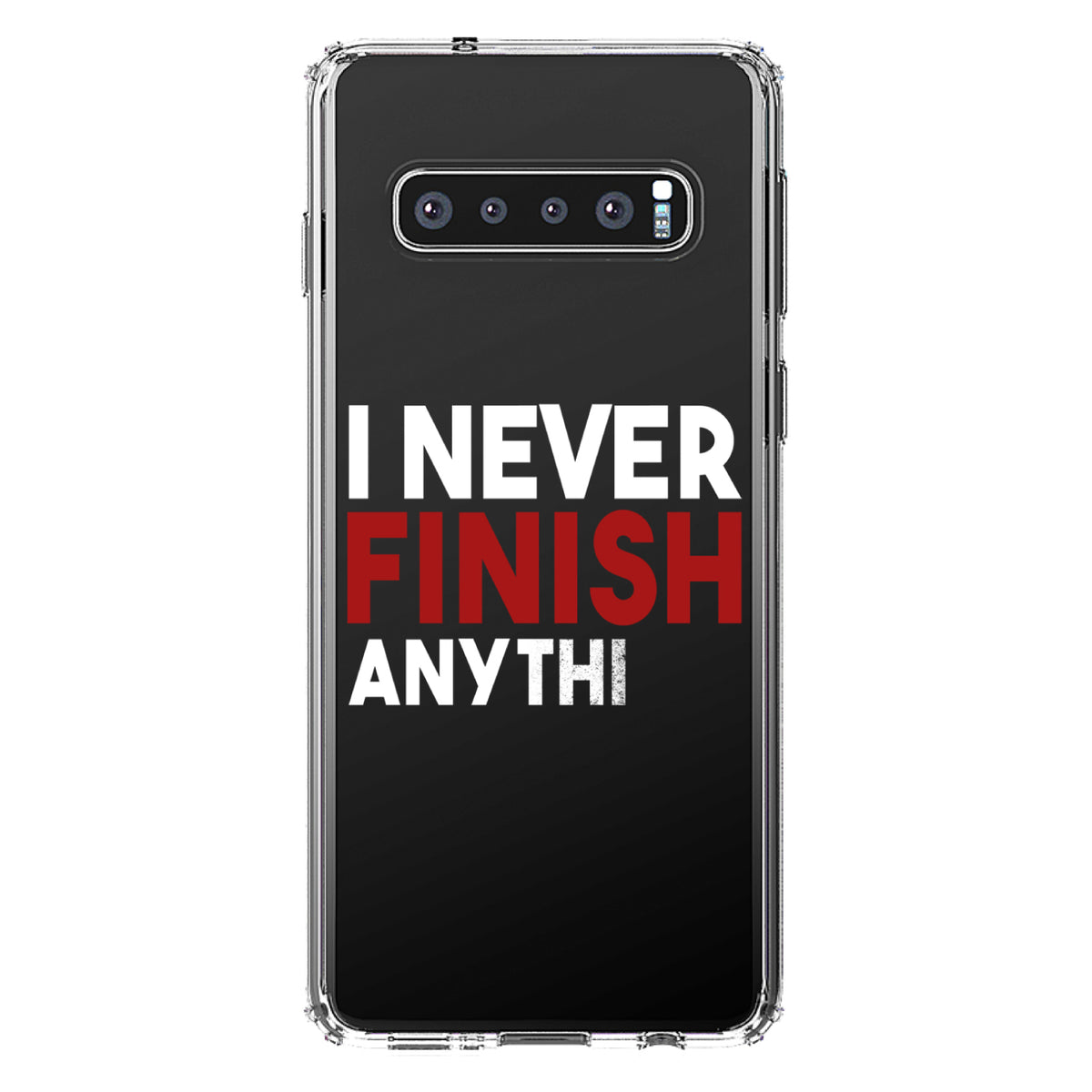 I Never Finish Anythi Clear Shockproof iPhone Case, view 17