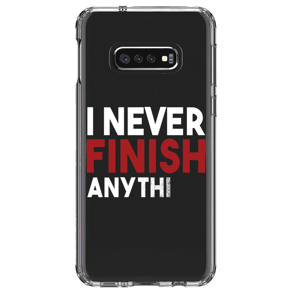 I Never Finish Anythi Clear Shockproof iPhone Case, view 18
