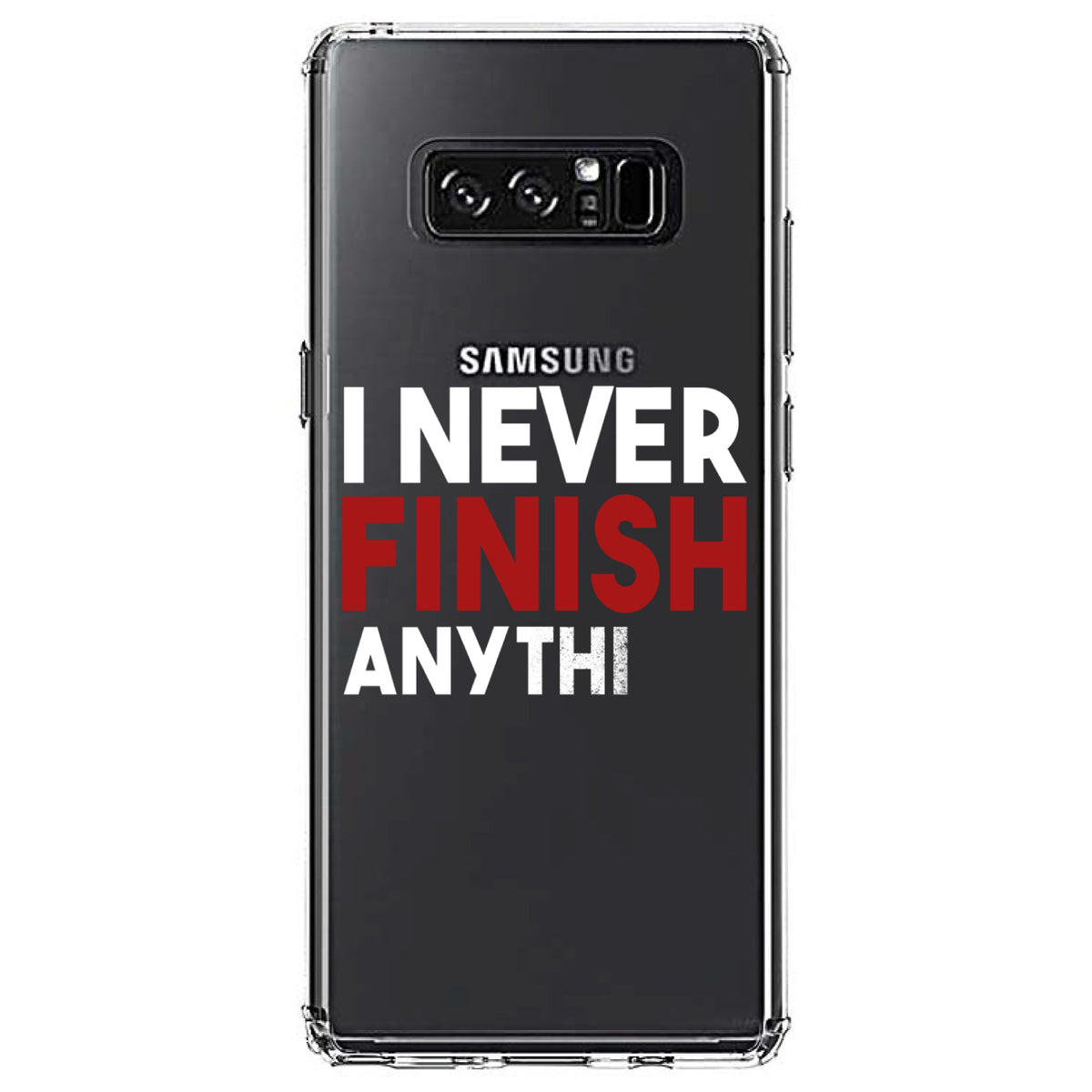 I Never Finish Anythi Clear Shockproof iPhone Case, view 12