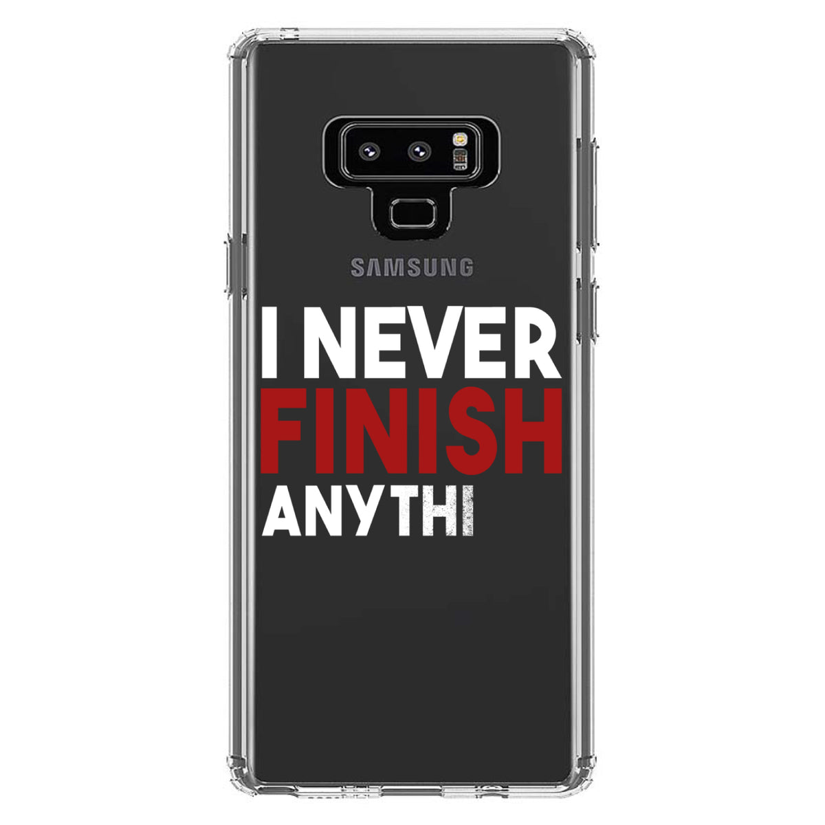 I Never Finish Anythi Clear Shockproof iPhone Case, view 11