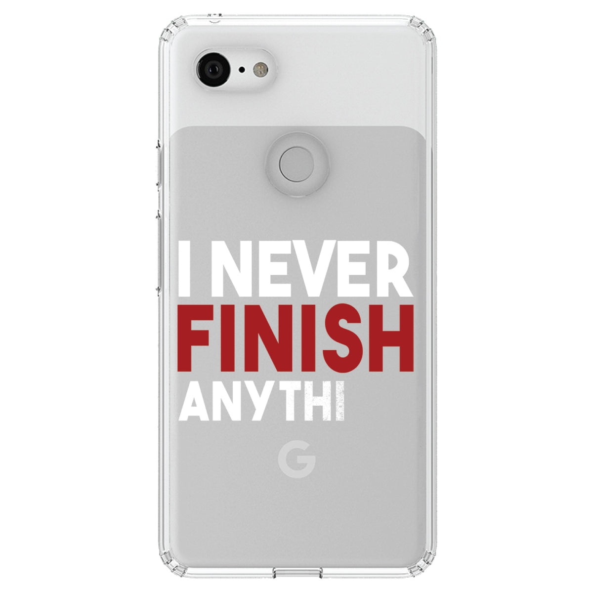 I Never Finish Anythi Clear Shockproof iPhone Case, view 22
