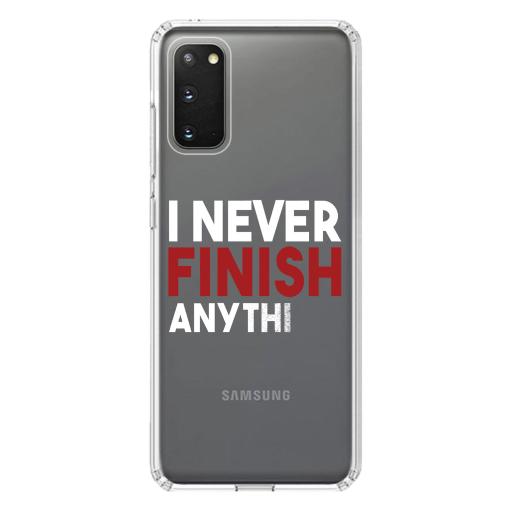 I Never Finish Anythi Clear Shockproof iPhone Case, view 13