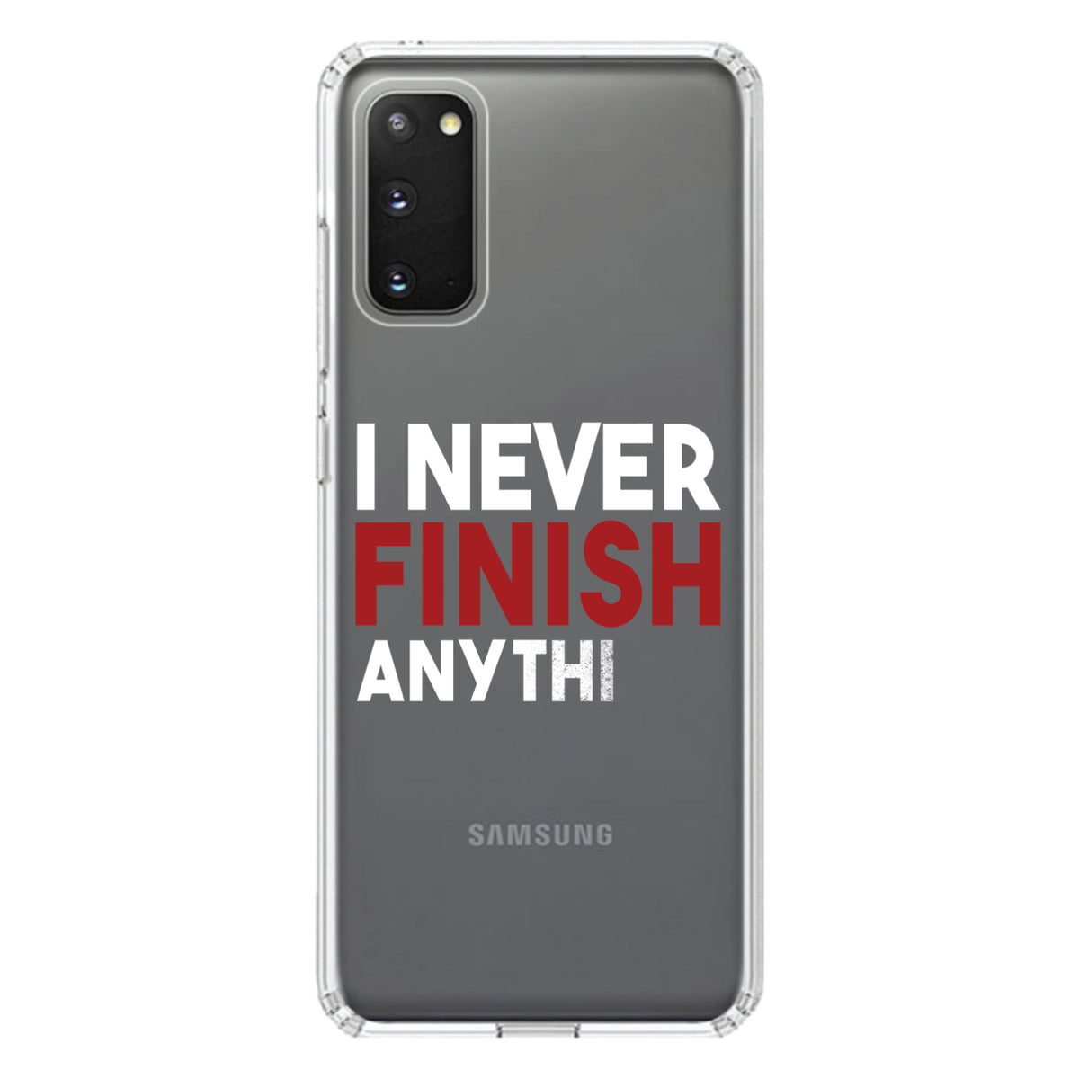 I Never Finish Anythi Clear Shockproof iPhone Case, view 13