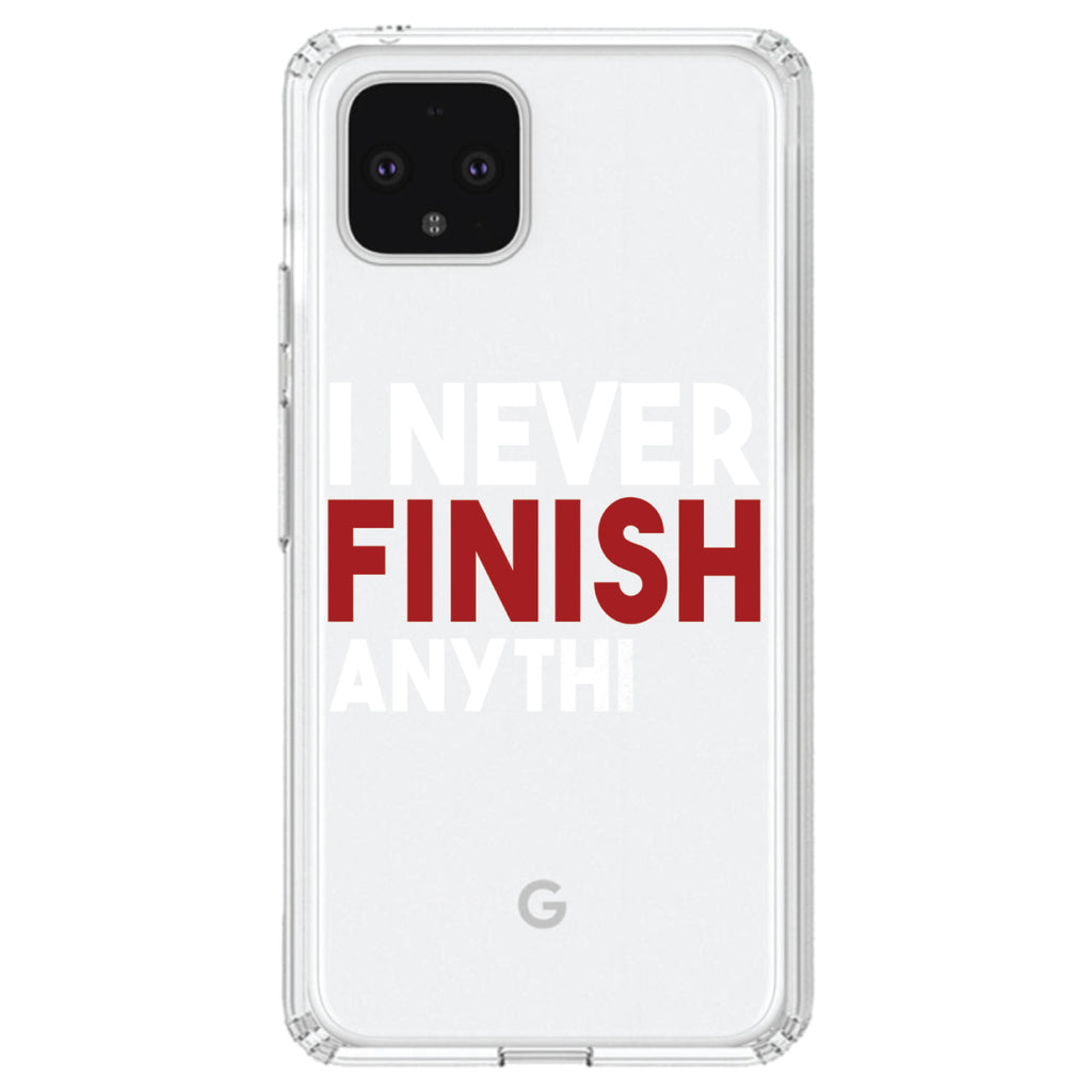 I Never Finish Anythi Clear Shockproof iPhone Case, view 24
