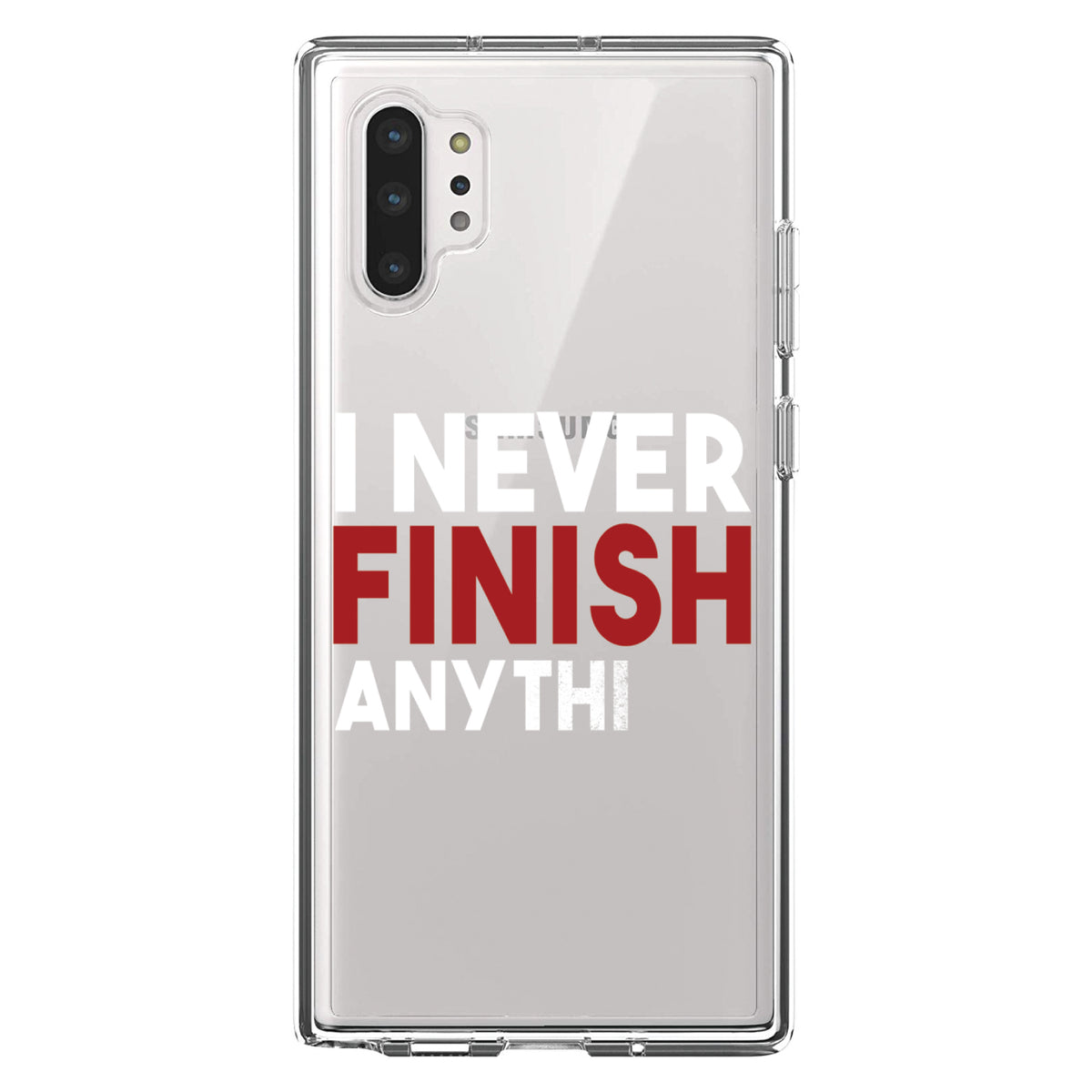 I Never Finish Anythi Clear Shockproof iPhone Case, view 10