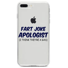 DistinctInk® Clear Shockproof Hybrid Case for Apple iPhone / Samsung Galaxy / Google Pixel - Fart Joke Apologist I Think They're a Gas