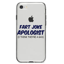 DistinctInk® Clear Shockproof Hybrid Case for Apple iPhone / Samsung Galaxy / Google Pixel - Fart Joke Apologist I Think They're a Gas