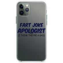 DistinctInk® Clear Shockproof Hybrid Case for Apple iPhone / Samsung Galaxy / Google Pixel - Fart Joke Apologist I Think They're a Gas
