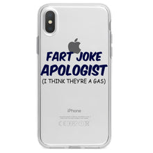 DistinctInk® Clear Shockproof Hybrid Case for Apple iPhone / Samsung Galaxy / Google Pixel - Fart Joke Apologist I Think They're a Gas